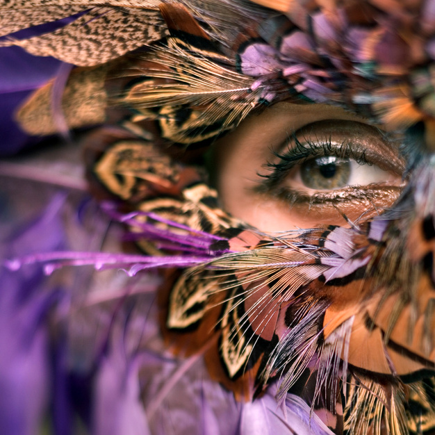 Woman wearing a mask